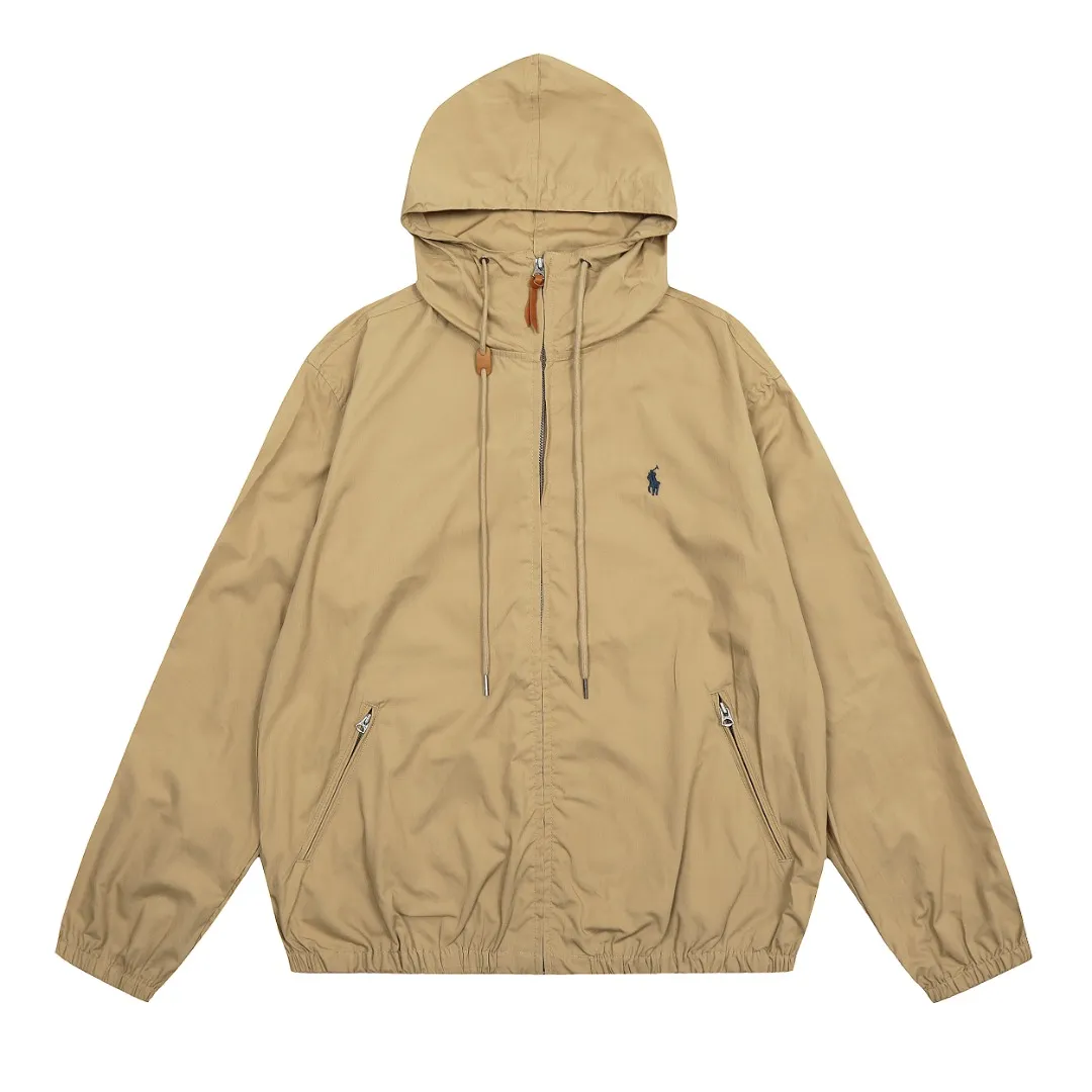🅿️290 "Top Quality" Style No.: 8097# [Ralph Lauren Basic Classic Thin Couple Jacket Windbreaker Hooded Jacket] ✅Ralph Lauren Ralph Lauren Spring and Autumn Lightweight Thin Unisex Couple Hooded Jacket ✅Polyester fiber fabric Thin, light and non-pressing ✅Sports travel, leisure and business, simple and easy to match ✅Simple upper body, easy to match, ootd must-have, versatile YYDS~ Size: M-XXL Color: Khaki Navy